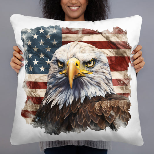 American Bald Eagle Throw Pillow