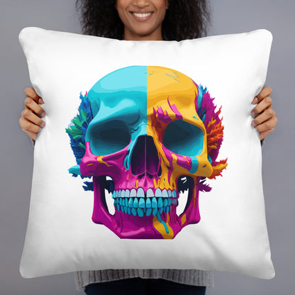 color skull pillow
