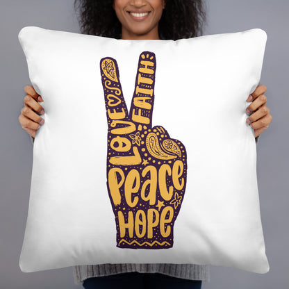 Love, Faith, Hope Pillow
