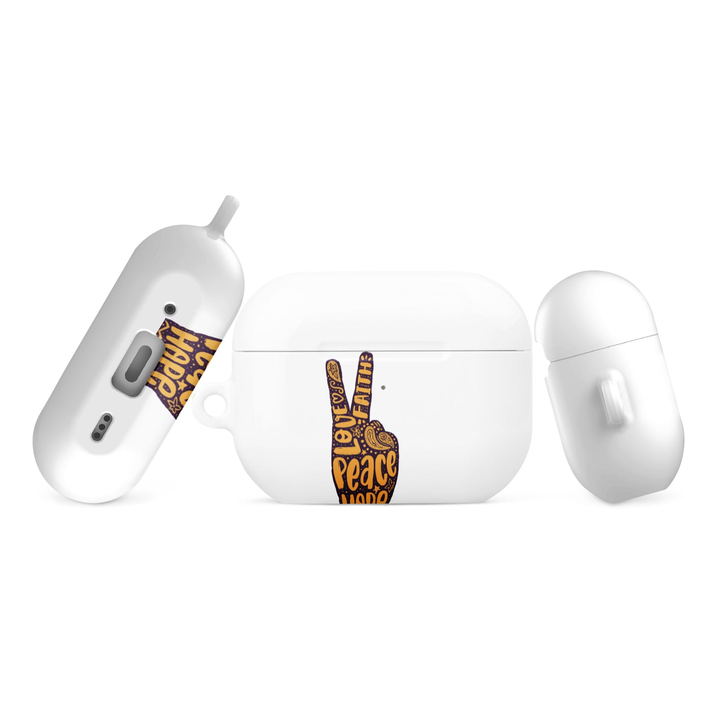 Love, Faith, Hope, Peace Sign AirPods Case