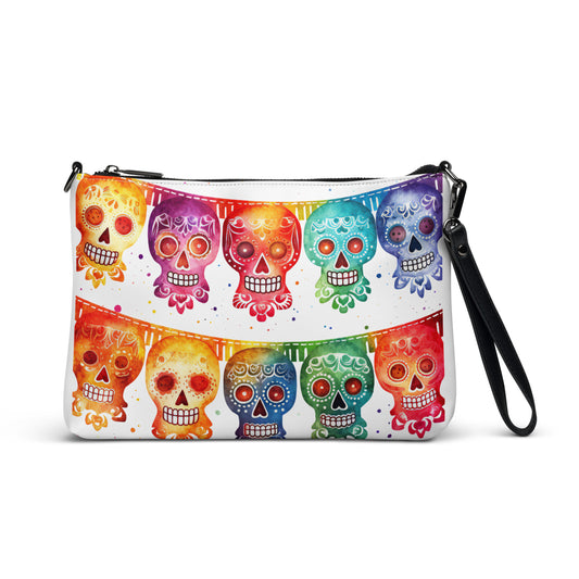 Mexican Fiesta Skull Banner Crossbody Bag