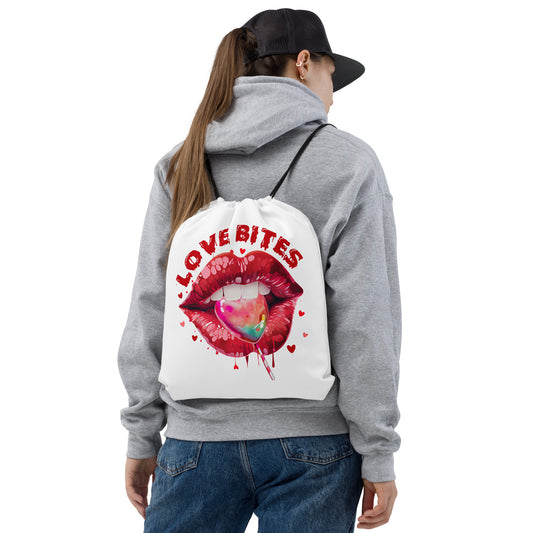 Sexy Lips Drawstring Bag