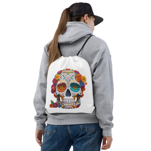 Day of the Dead Drawstring Bag