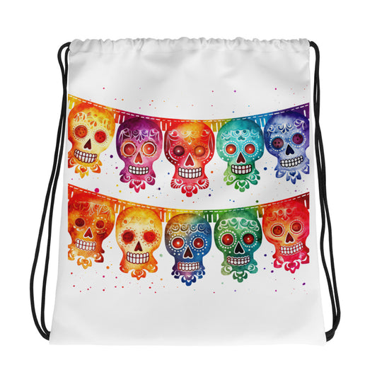 Mexican Fiesta Banner Drawstring Bag