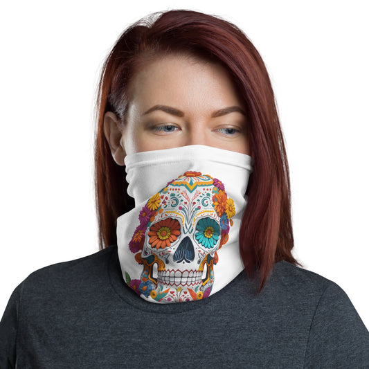 Day of the Dead Floral Neck Gaiter