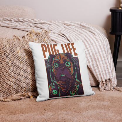 PUG LIFE throw Pillow