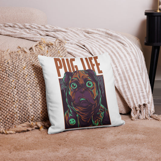 PUG LIFE throw Pillow