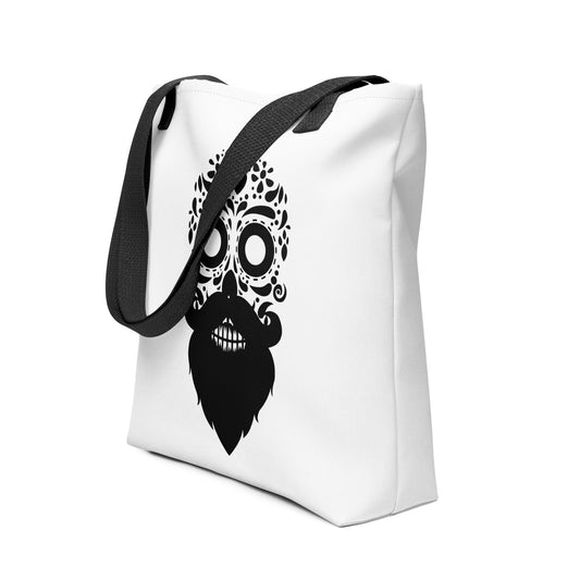 Bearded Sugar Skull Tote Bag