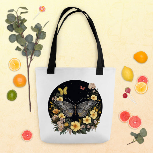 Butterflies & Flowers Tote Bag