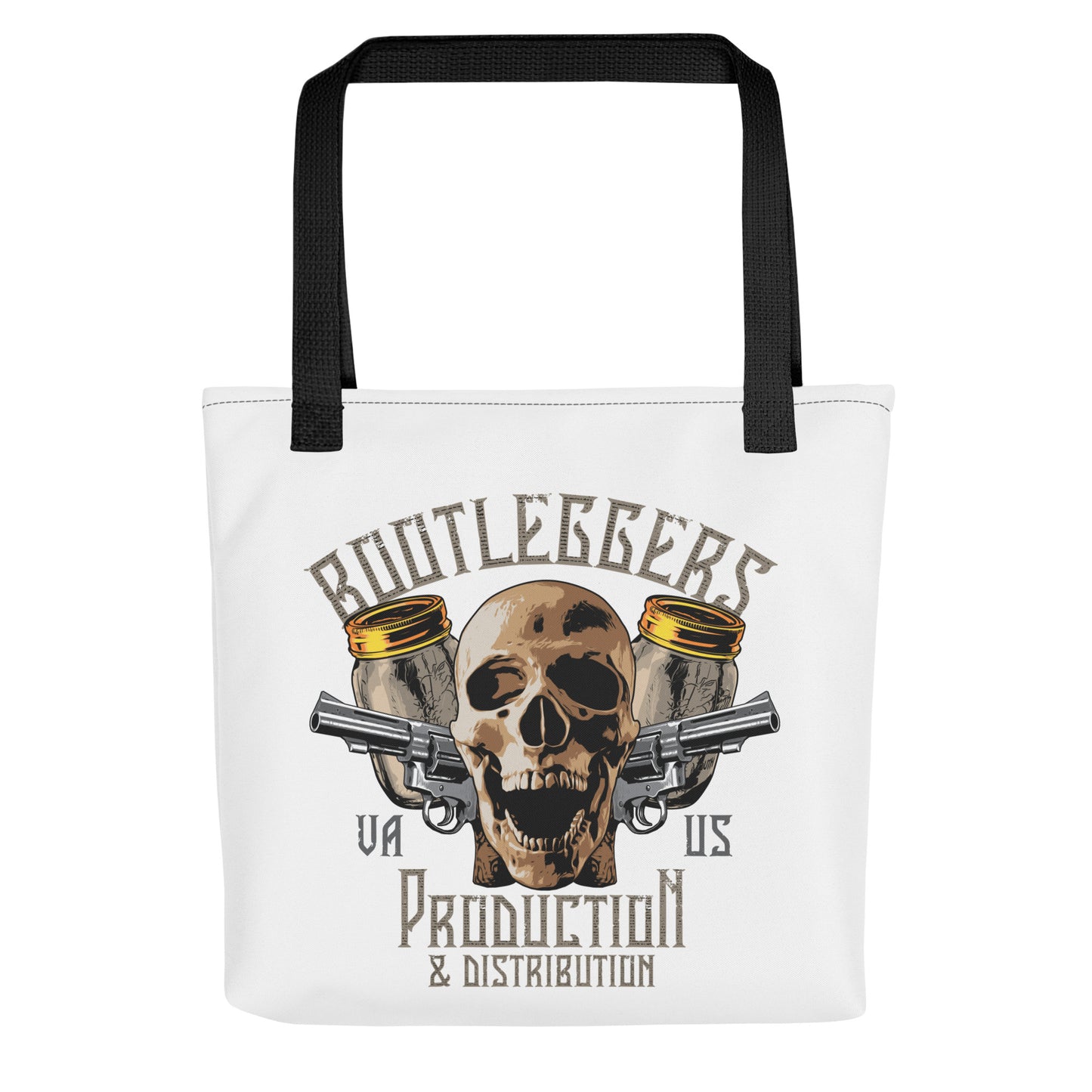 Bootleggers Moonshine Skull Tote Bag