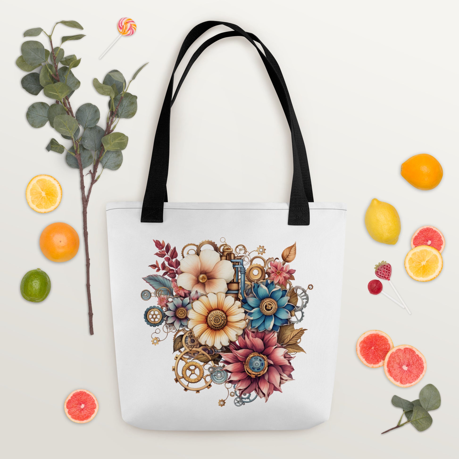 Floral Mechanism Tote Bag