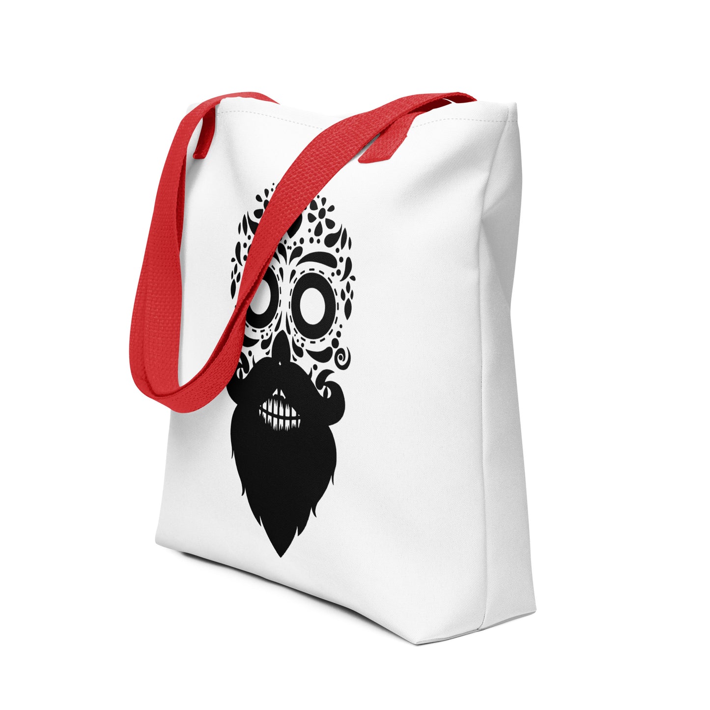 Bearded Sugar Skull Tote Bag