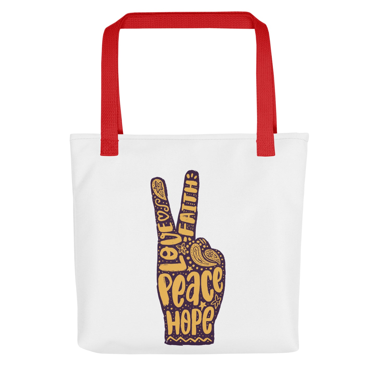 Peace Sign Tote Bag