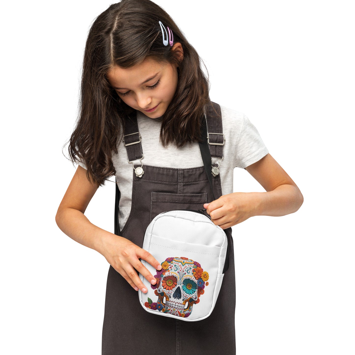 Floral Sugar Skull Crossbody Bag