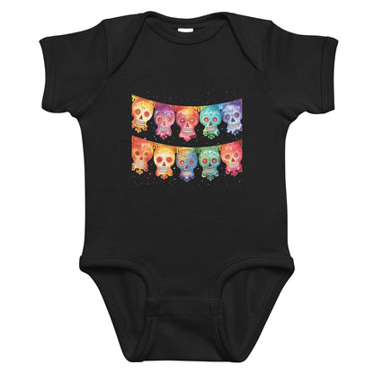 Mexican Fiesta Banner Flags infant Onesie