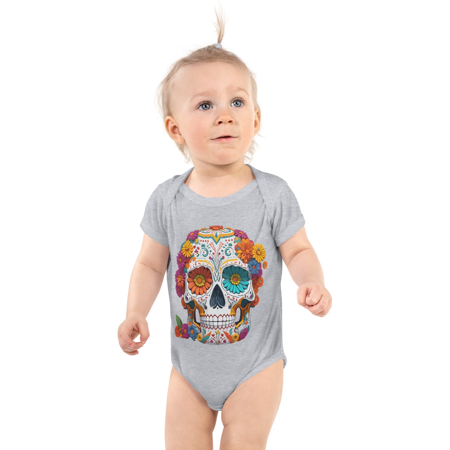 Day of the Dead Floral Baby Onesie