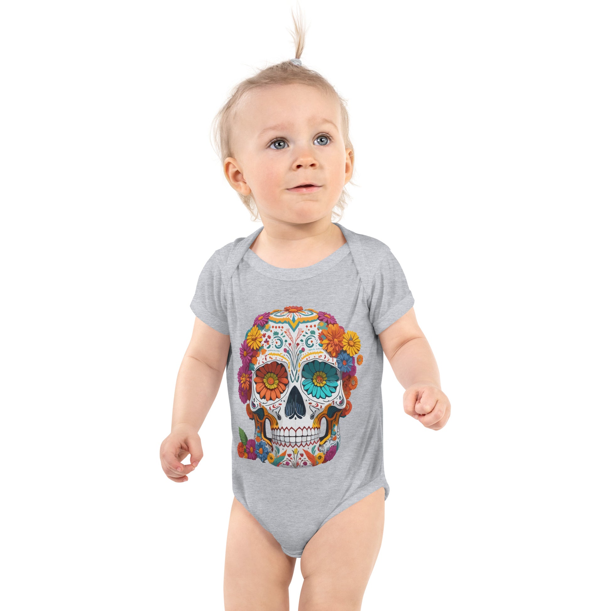 Day of the Dead Floral Baby Onesie