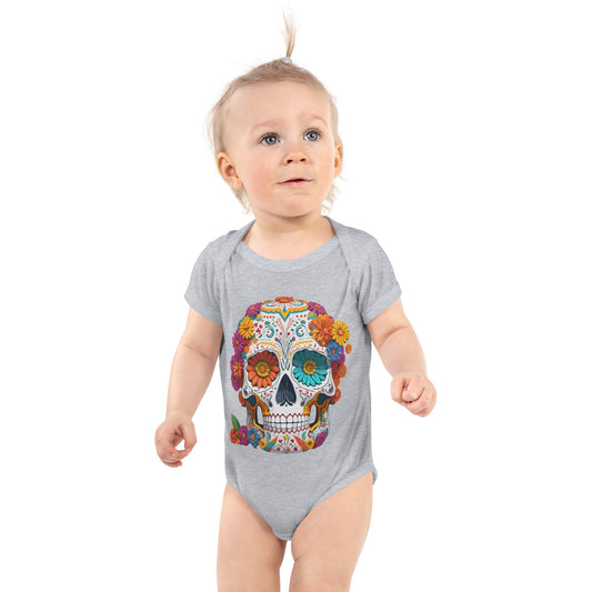 Day of the Dead Floral Baby Onesie