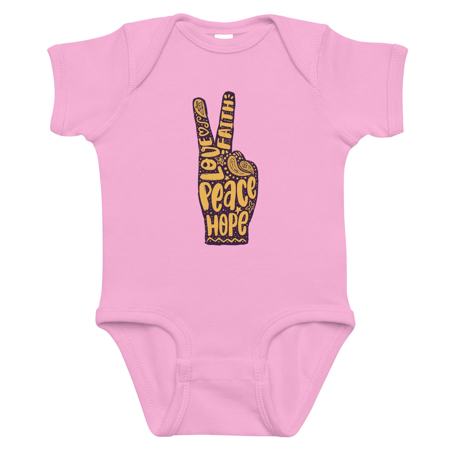 love hope peace baby onesie