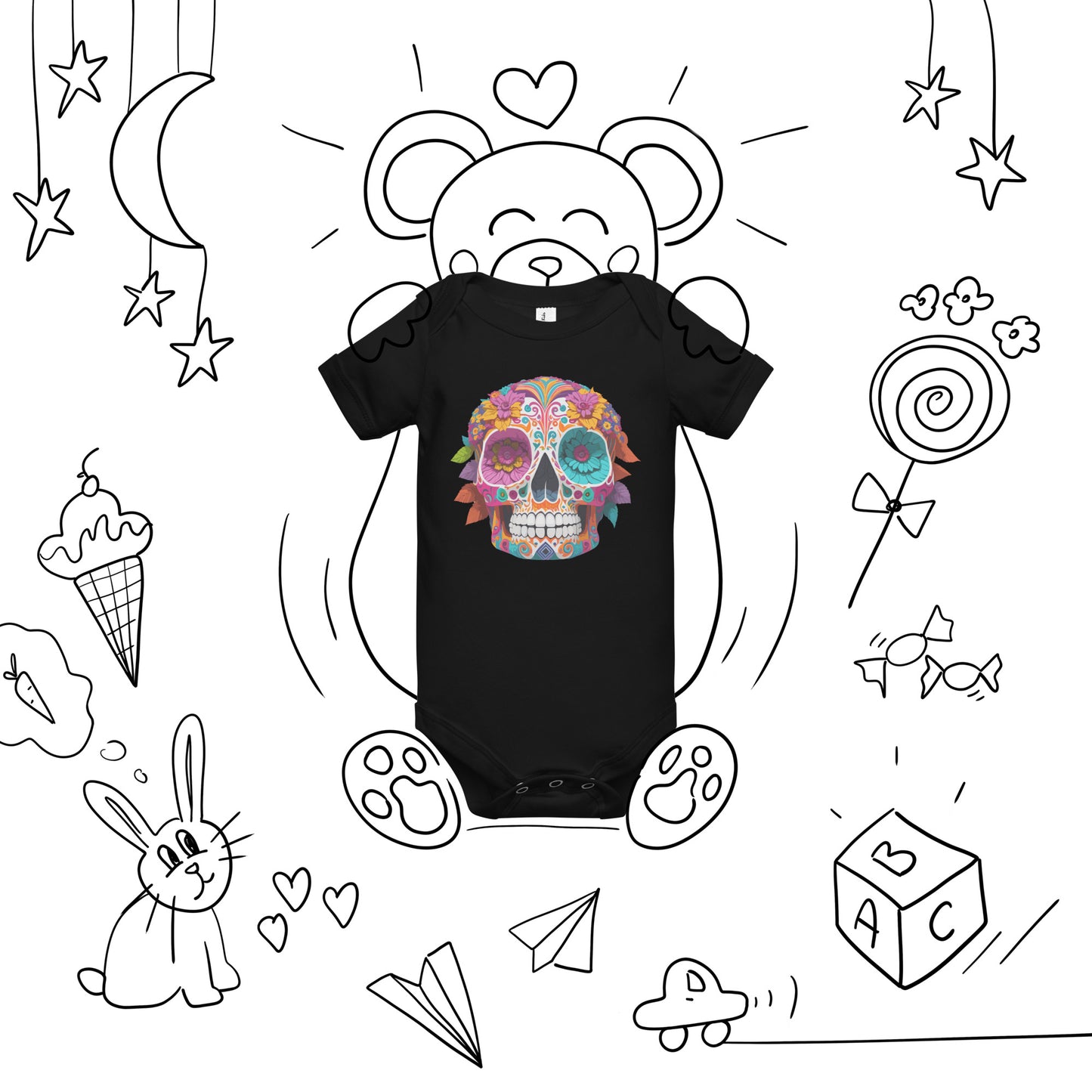 Dia De Los Muertos Baby Onesie