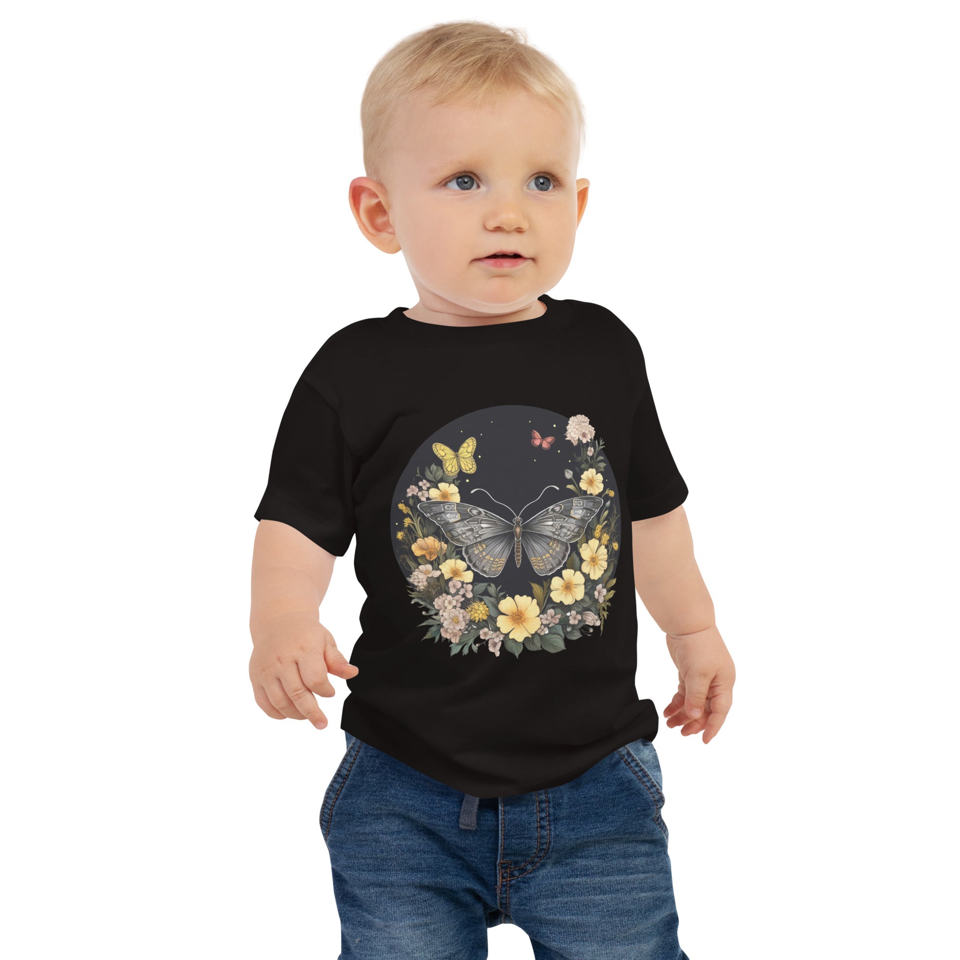 Butterfly & Flowers Baby T-shirt
