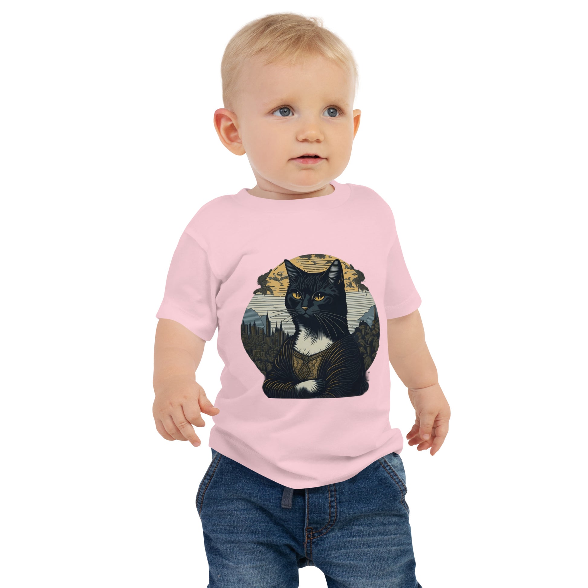 Mona Lisa Cat Baby T-Shirt