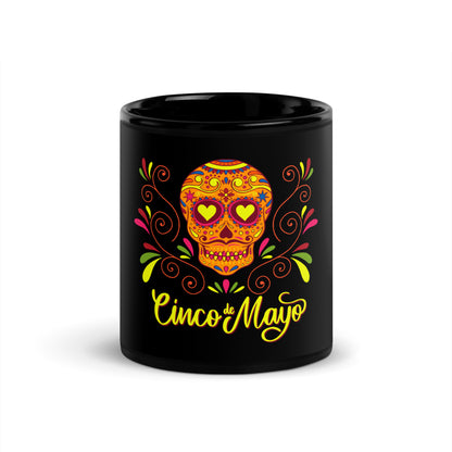 Cinco De Mayo Black Coffee Mug