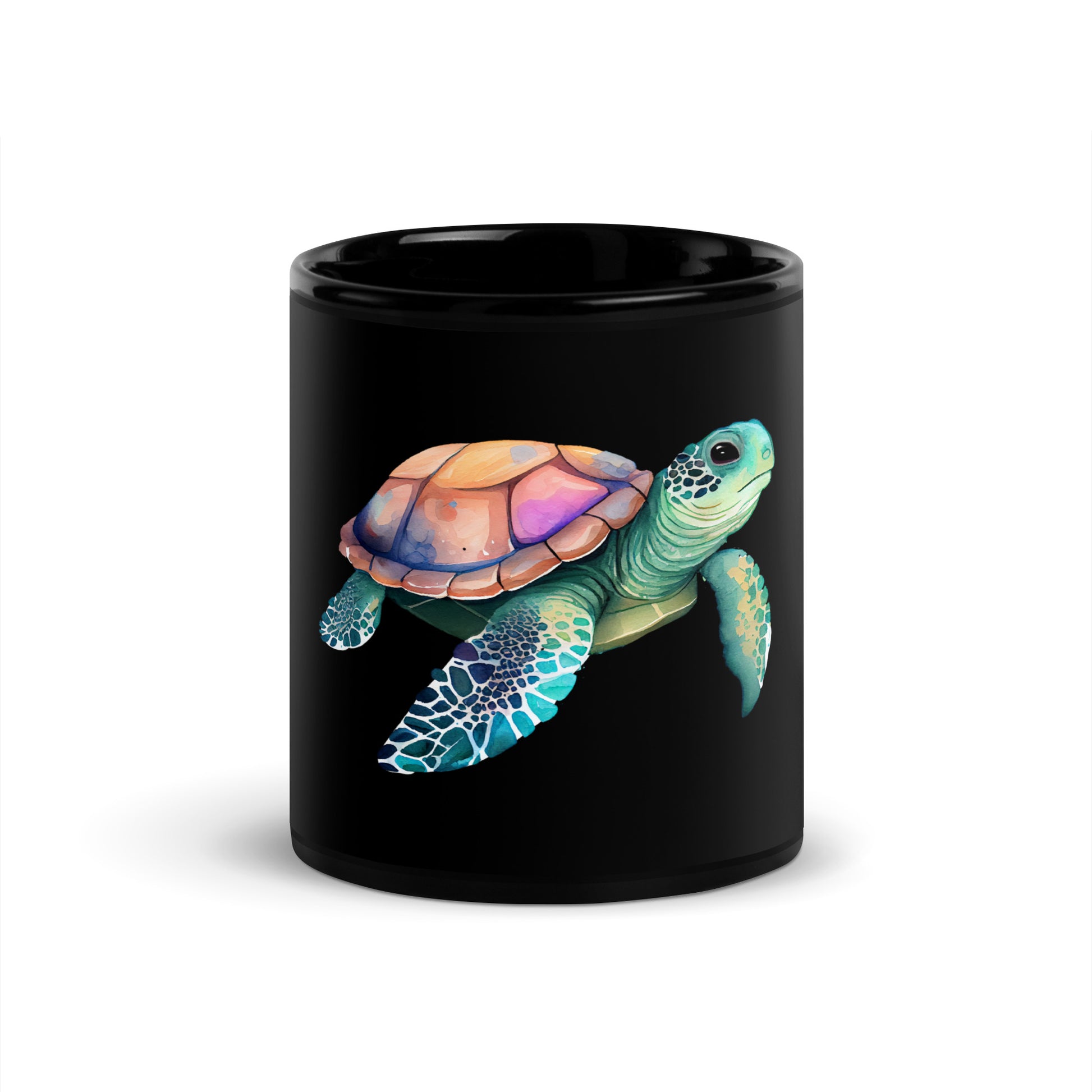 Sea Turtle Bliss Black Coffee Mug