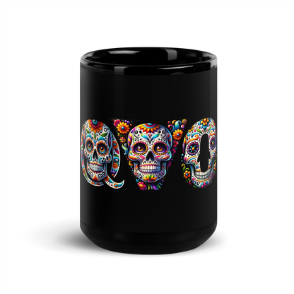 qvo sugar skull letters coffee mug