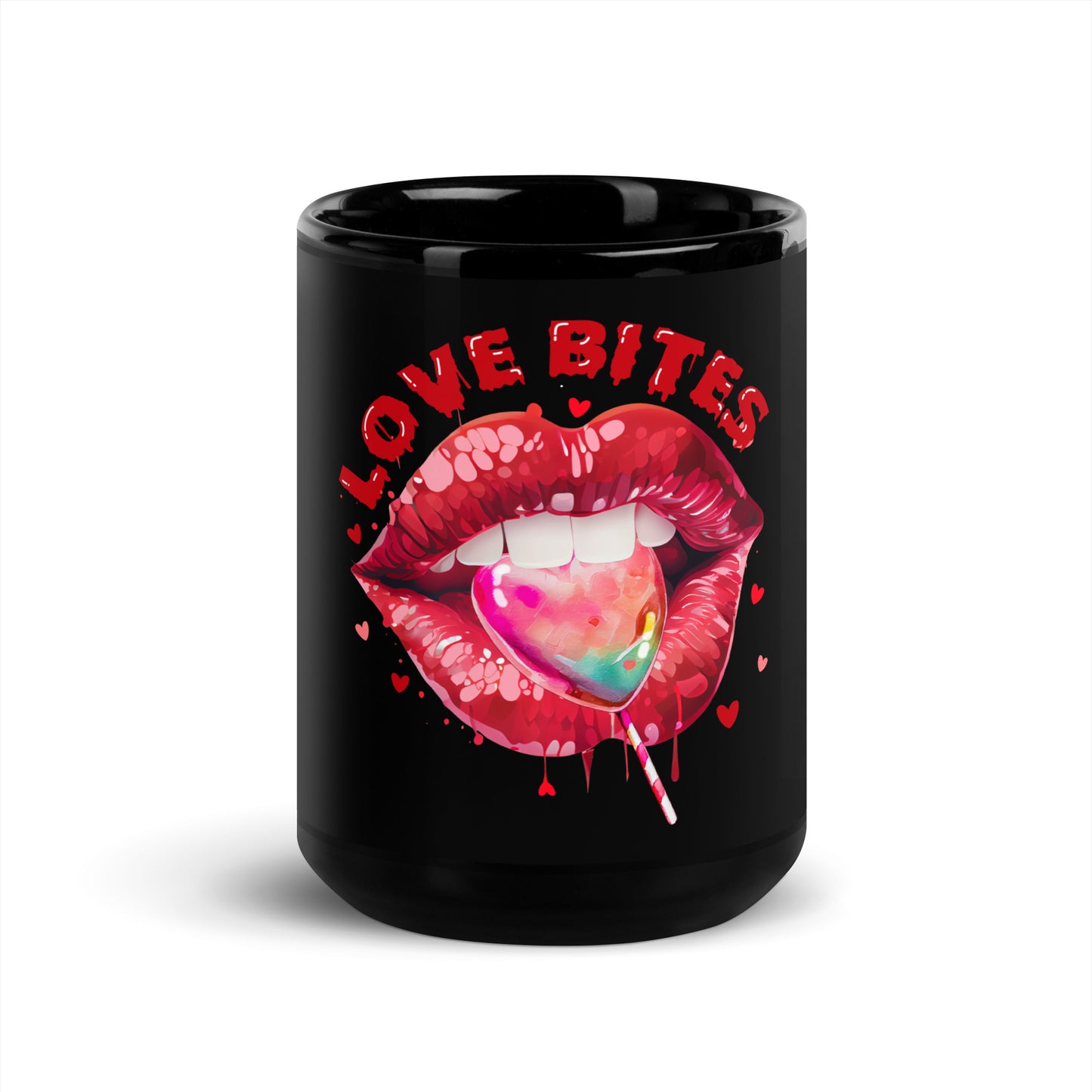 Sexy Lips Black Coffee Cup