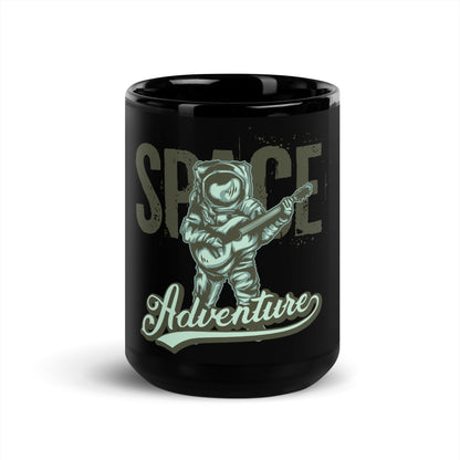 Astronaut Black Coffee Mug