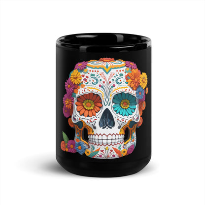 Day of the Dead Black Coffee Mug
