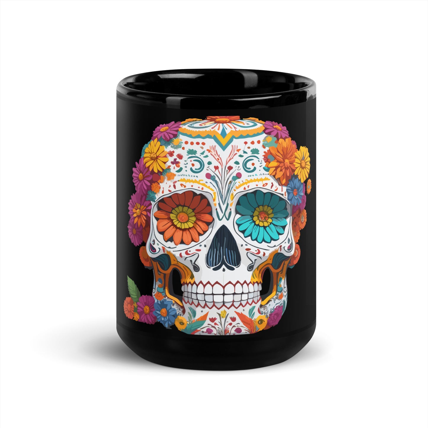 Day of the Dead Black Coffee Cup