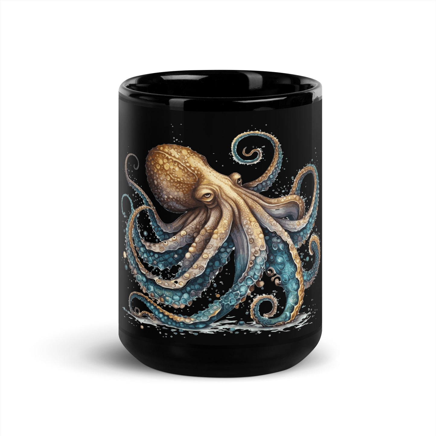 Octopus Kraken Black Coffee Mug