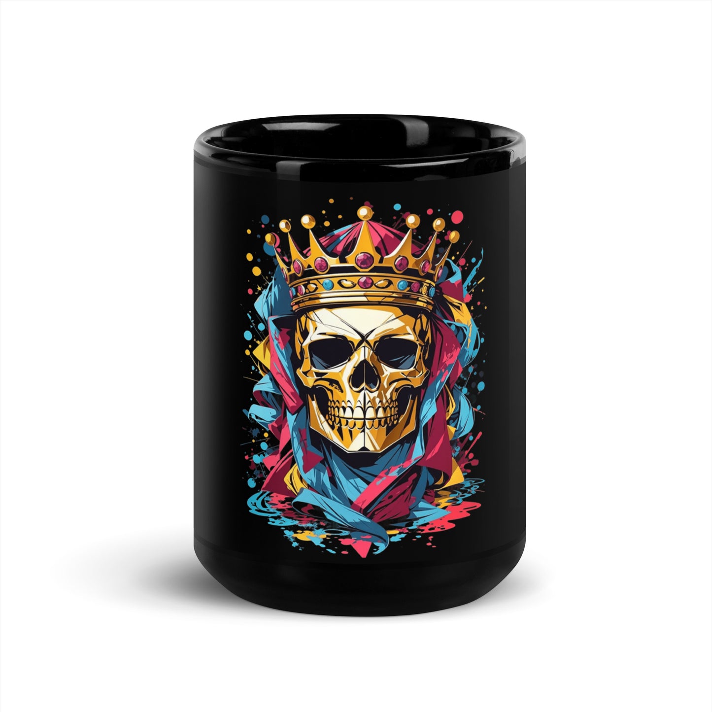 Skull & Crown Black Coffee Mug
