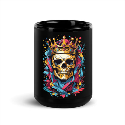 Skull & Crown Black Coffee Mug