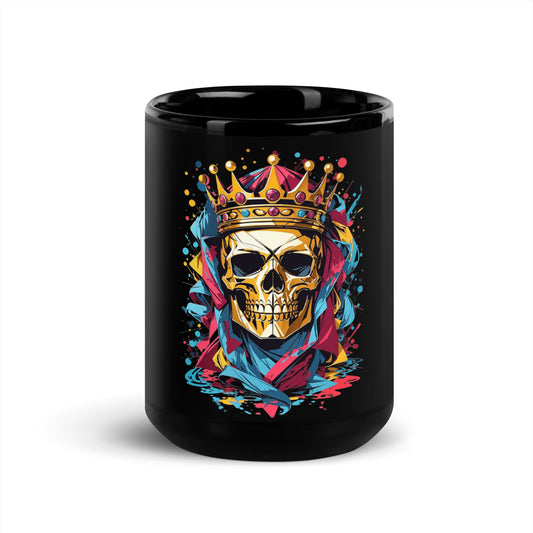 Skull & Crown Black Coffee Mug