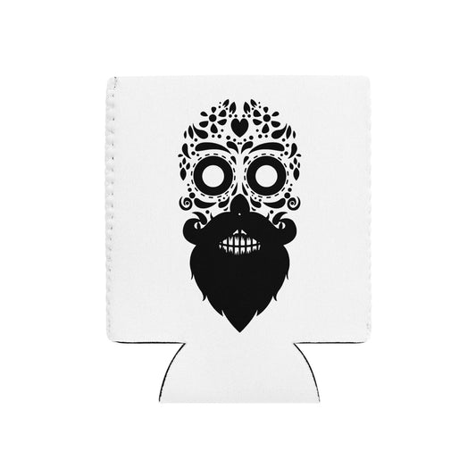 Bearded Sugar Skull Beer Can Cozie