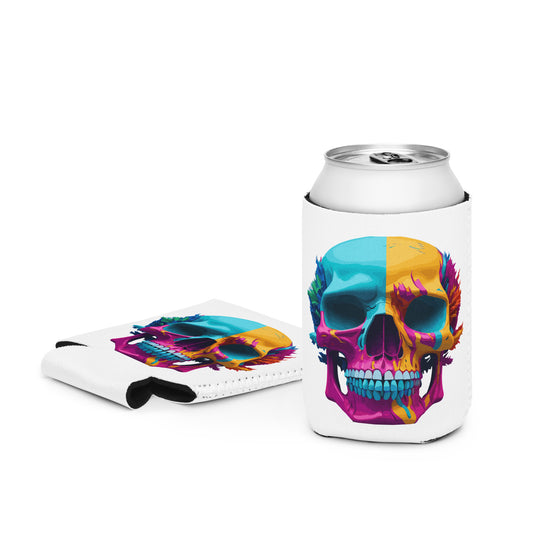 Psychedelic Skull Beer Bottle Sleeve