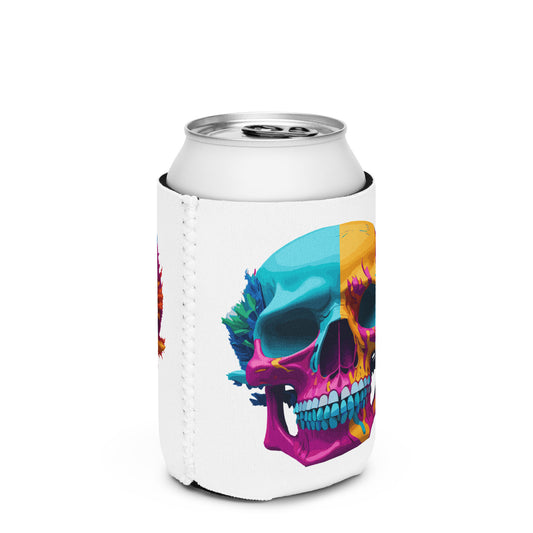 Psychedelic Skull Beer Bottle Cozie