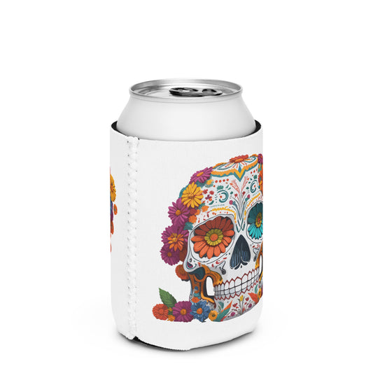 Sugar Skull Beer Bottle Coolie