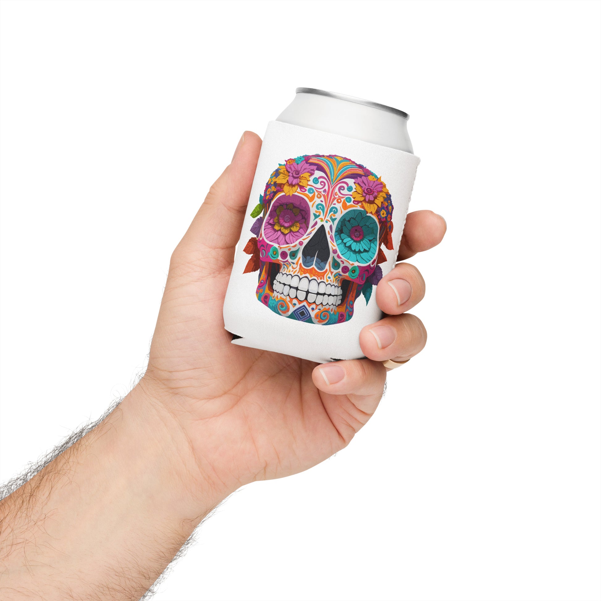 Mexican Skull Beer Can Holder