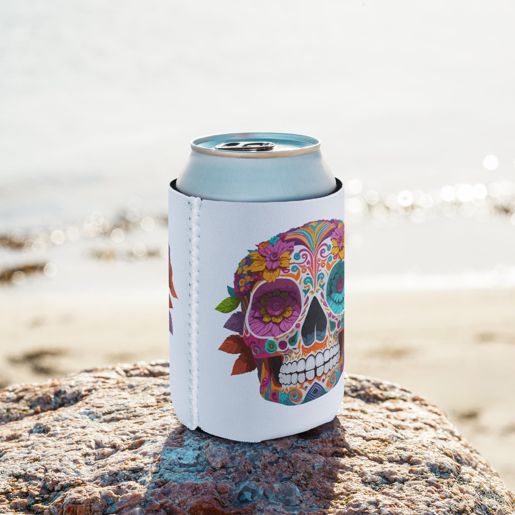 Mexican Skull Beer Bottle Sleeve