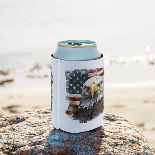 USA Flag Beer Bottle Koozie