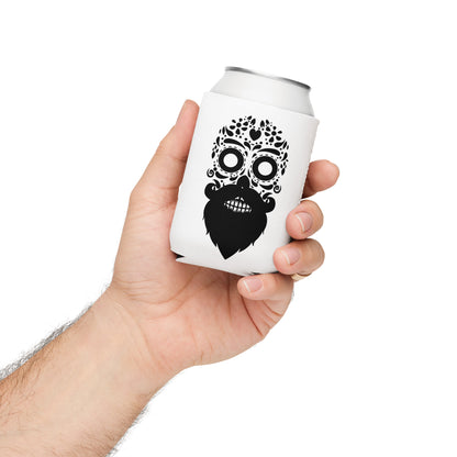 Sugar Skull Beard Beer Bottle Cooler