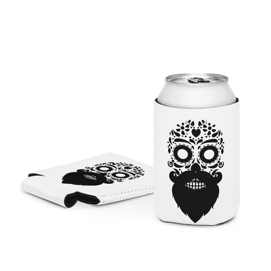 Sugar Skull with Beard Beer Can Sleeve