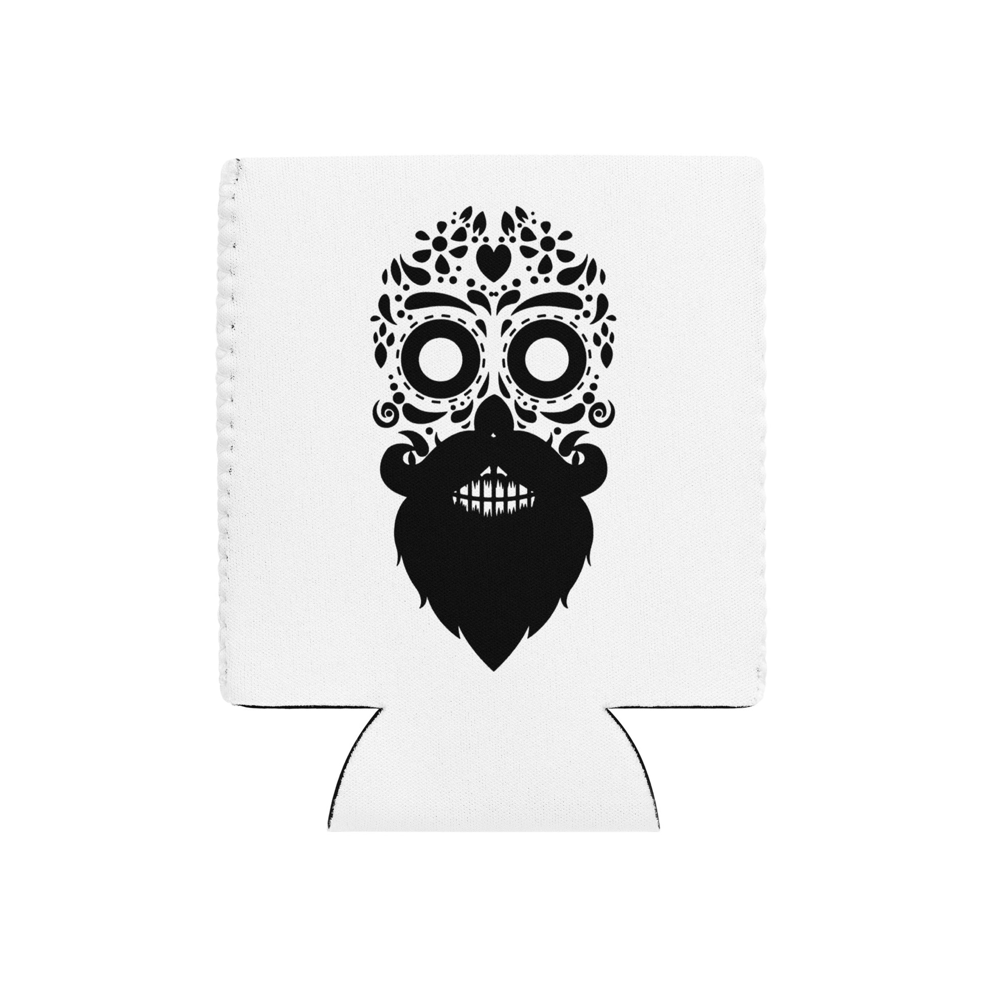 Sugar Skull Beard Drink Can Koozie