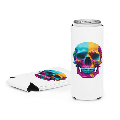 colorful skull koozie