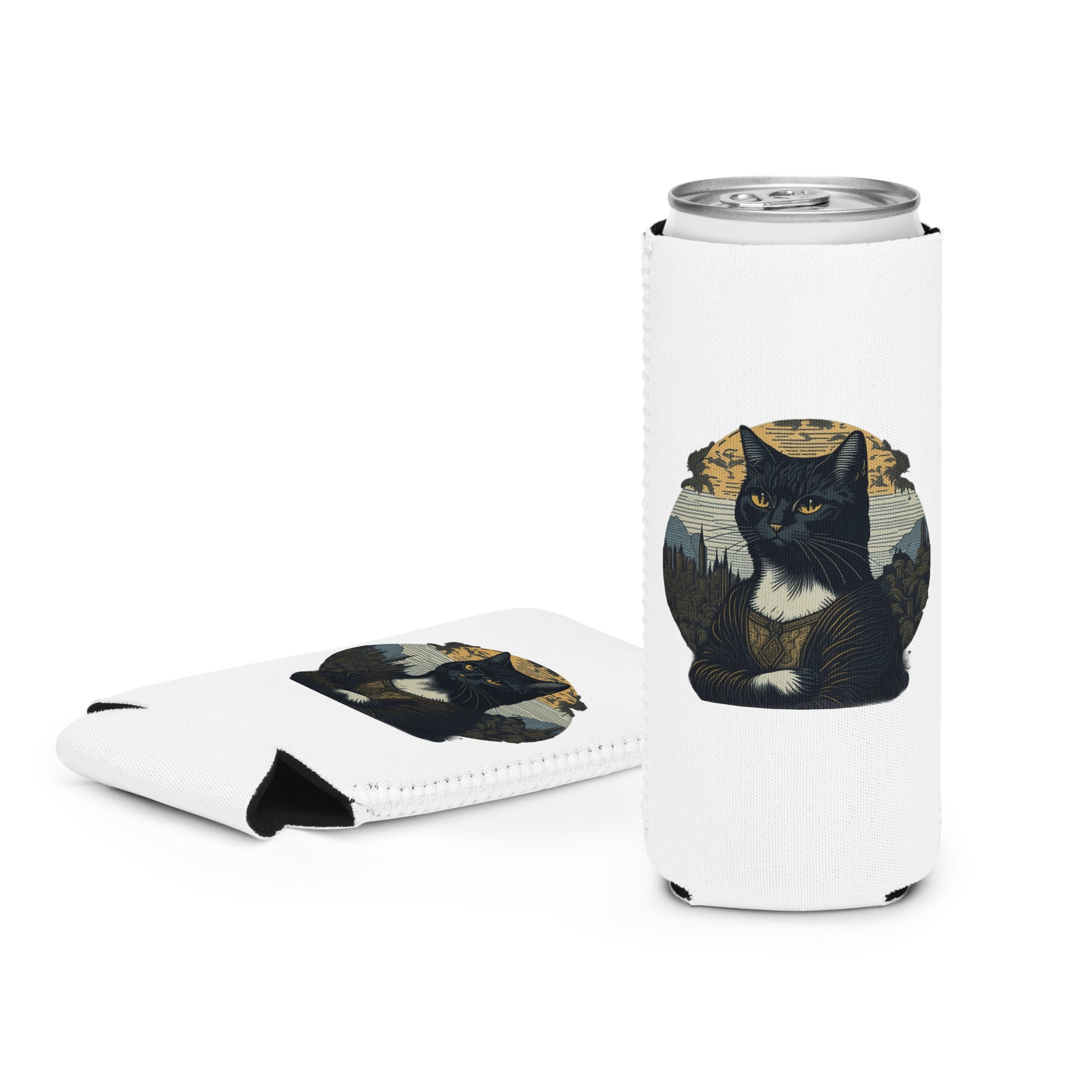 Mona Lisa Cat Koozie