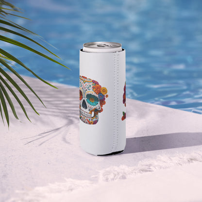 Dia De Los Muertos slim Drink Hugger